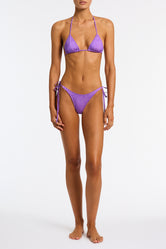 VINCA HAZE Purple Triangle Bikini Set
