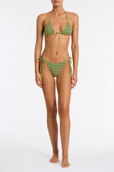 VINCA INK CONFETTI Textured Triangle Bikini Set