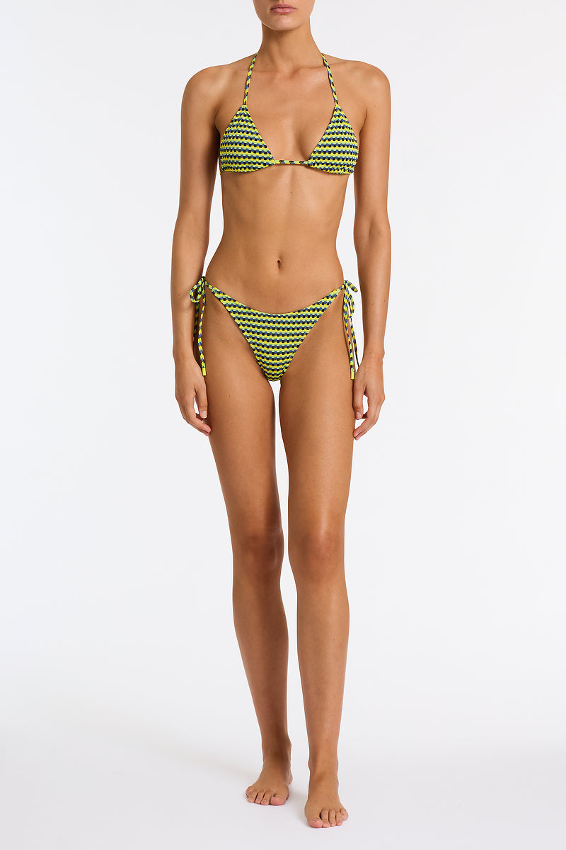 VINCA INK CONFETTI Textured Triangle Bikini Set
