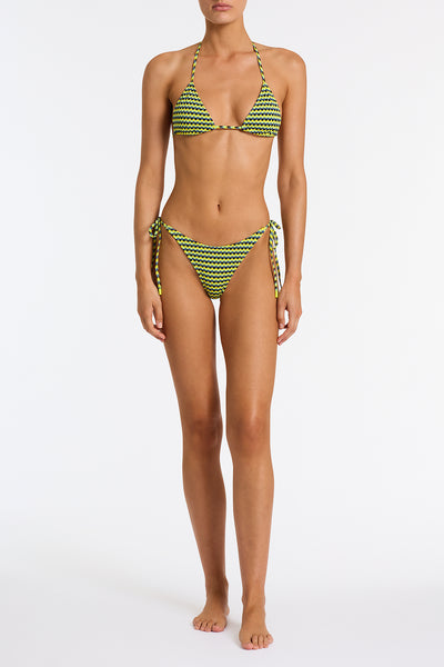 VINCA INK CONFETTI Textured Triangle Bikini Set