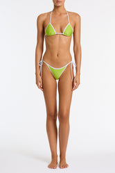 VINCA LIME Neoprene Triangle Bikini Set