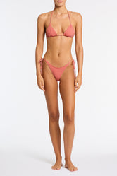 VINCA PRON Red Gingham Triangle Bikini Set  