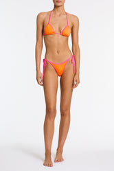 VINCA SANTO Orange Triangle Bikini Set