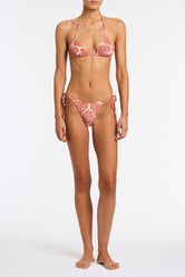 Vinca Votto Triangl Bikini in Red and Blue Printed Velvet.