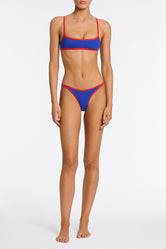 MIMA SALA Blue Crop Bikini Set