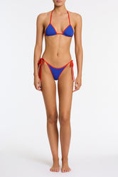 VINCA SALA Blue Triangle Bikini Set