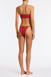 Kaya Tage Triangl Red Sparkle Crochet Bikini