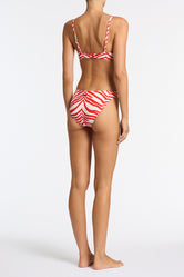 MAIA - CHERRY ZEBRA SPLASH Crop Bikini Set