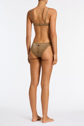 MAIA TINE SPARKLE Brown Sparkle Scoop Bikini Set