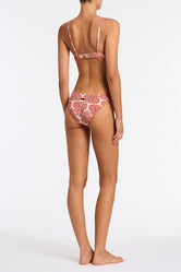 Maia Votto Triangl Bikini in Red and Blue Printed Paisley Velvet 