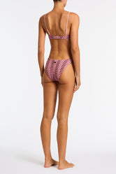 MICA - BLOSS Pink Crochet Crop Bikini Set