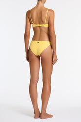 MICA BUTTER Yellow Crop Bikini Set