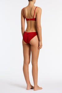 MICA - LOPA Red Velvet Crop Bikini Set