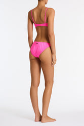 MICA POMEGRANATE Pink Crop Bikini Set
