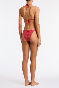 MYRTA - BERY Red Sparkle Halter Bikini Set
