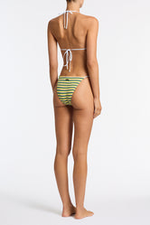 VINCA LEMONADE Crochet Stripe Triangle Bikini Set