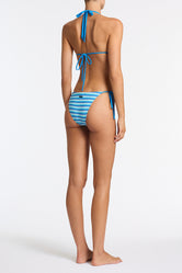 DARA HORIZON BLUE Stripe Triangle Bikini Set