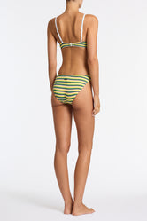 MAIA LEMONADE Crochet Stripe Crop Bikini Set