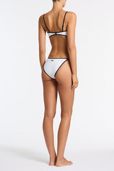 ESTE PANDA WHITE Neoprene Scoop Crop Bikini Set