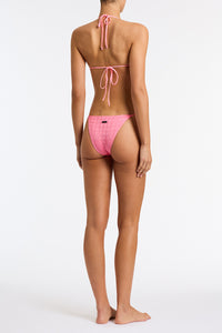 VINCA - HANS Pink Crochet Triangle Bikini Set