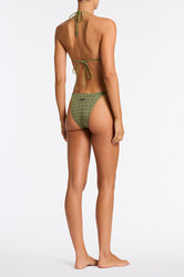 Vinca Pine Triangl Olive Green Textured Bikini