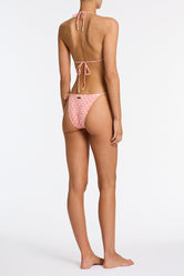 VINCA PORTE Pink Geometric Triangle Bikini Set