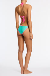 VINCA TURQUOISE Neoprene Triangle Bikini Set