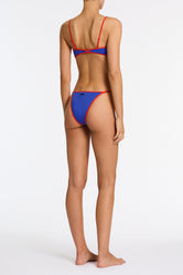 ESTE SALA Blue Scoop Crop Bikini Set 