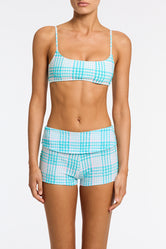 ELLI BLUE BLOSS CHECK Short