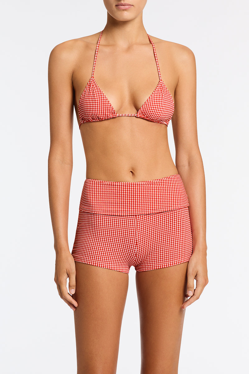 ELLI PRON Red Gingham Shorts