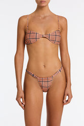 ESTE JAM VELVET CHECK Scoop Bikini Set