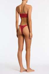 Kaya Tage Triangl Red Sparkle Crochet Bikini