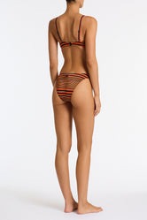 MAIA BRICK STRIPE Scoop Bikini Set