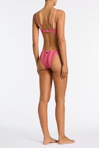 MAIA - ALINA Pink Crochet Scoop Bikini Set