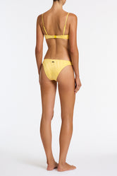 MICA BUTTER Yellow Crop Bikini Set