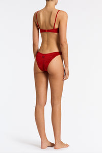 MICA - LOPA Red Velvet Crop Bikini Set