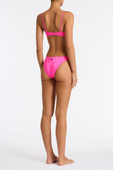 MICA POMEGRANATE Pink Crop Bikini Set