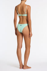 MICA SUN SPRINKLE Blue Polka Dot Crop Bikini Set