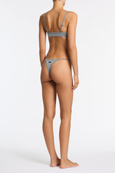 MIMA - SILVER SPARKLE Crop Bikini Set