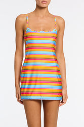 MINNI MELON STRIPE Mini Dress