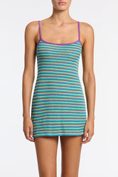 MINNI ORCHARD CROCHET STRIPE Mini Dress