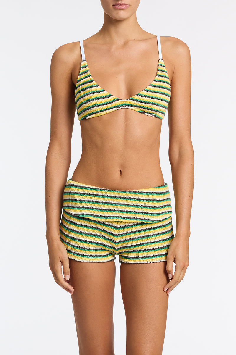 ELLI LEMONADE Crochet Stripe Short