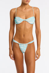 Stell Pezz Triangl Bikini in Blue Zebra 