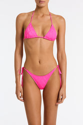 VINCA POMEGRANATE Pink Triangle Bikini Set