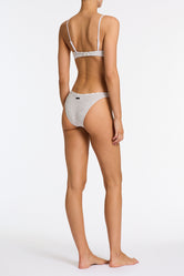 MICA LUSAIL White Terry Towelling Crop Bikini Set
