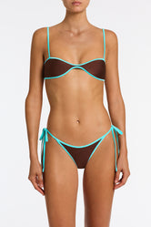 ESTE CHOC MINT Neoprene Scoop Bikini Set