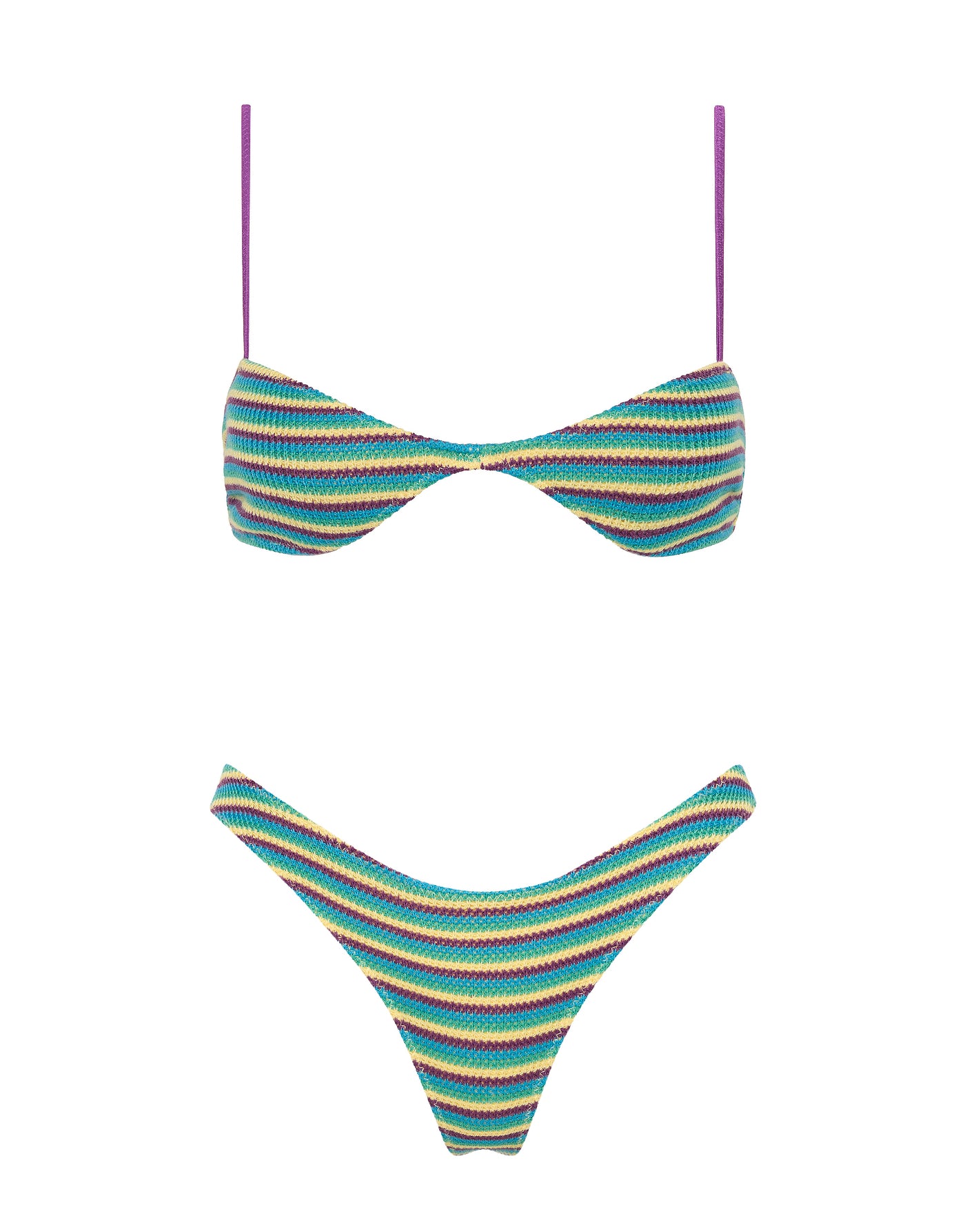 ESTE ORCHARD CROCHET STRIPE Bikini Set