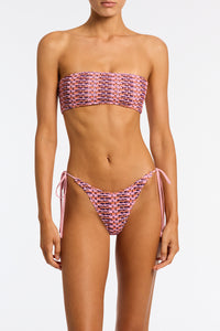 KAYA - BLOSS Pink Crochet Bandeau Bikini Set