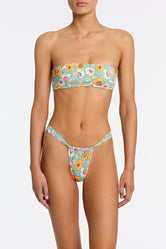 LUCE MAIE Floral Bandeau Bikini Set