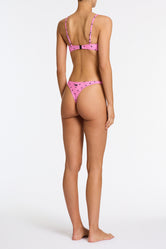 MAIA CASSI Pink Heart Scoop Bikini Set